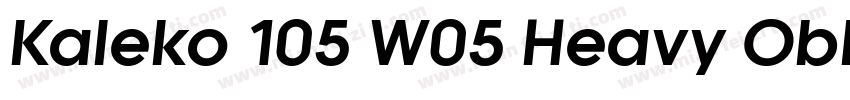 Kaleko 105 W05 Heavy Oblique字体转换